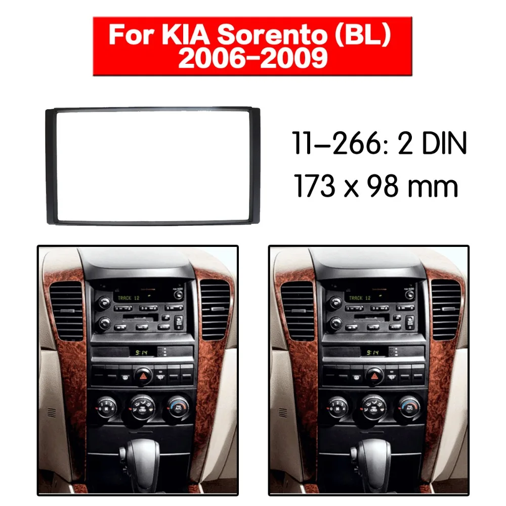 Высокое качество радио фасции Для KIA Sorento(BL) 2006-2009 стерео фасции Dash CD отделка установочный комплект 11-266