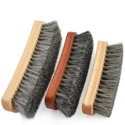 Улучшенная щетка из конского волоса, щетка для обуви, замшевая обувь из мягкого меха, инструменты для очистки и удаления пыли