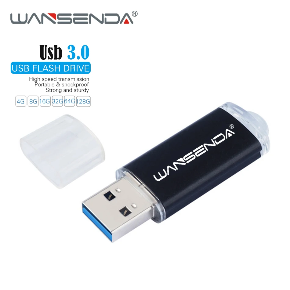 WANSENDA USB 3,0, 128 ГБ, 32 ГБ, USB флеш-накопитель, 64 ГБ, флеш-накопитель, 16 ГБ, 3,0, быстрая скорость, USB флешка, флеш-накопитель, 4 ГБ, 8 ГБ, флешка