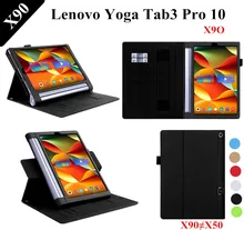Lichee Pattern YOGA Tab 3 plus Stand PU Leather Case For Lenovo Pro 10 X90 X90F X90L Cover YT-X703L X703F