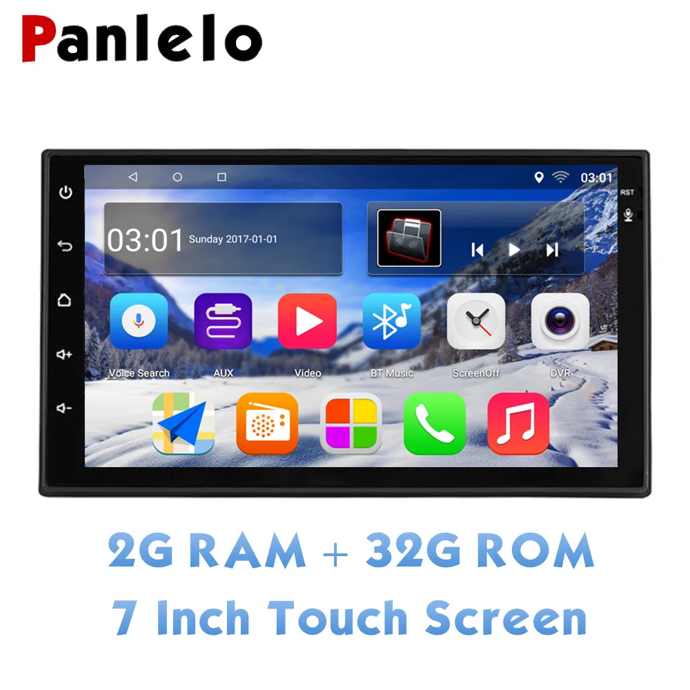 Panlelo Android 8 1 2 Din четырехъядерный сенсорный экран автомобильный стерео 2G 32G 7 &quot1080P