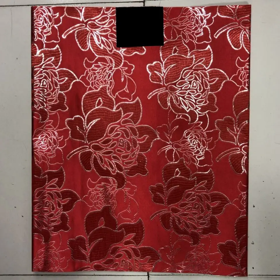 

Newest style New design Red&Silver African sego headties Gele & Wrapper,SEGO headtie Head Gear LXL-42-17