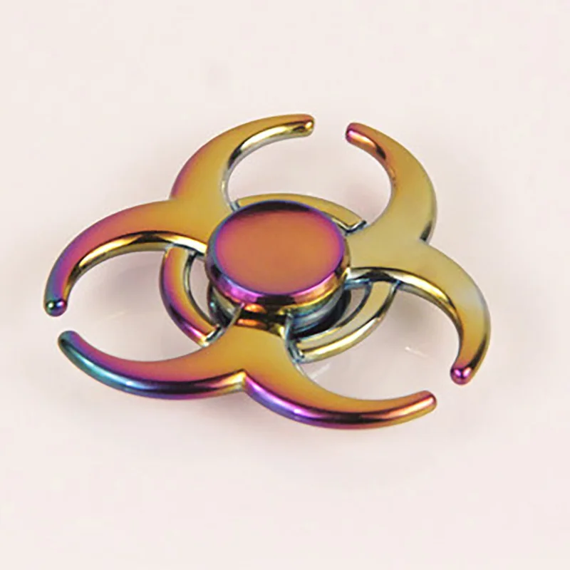 

Rainbow Tri-Spinner EDC Fidgat Spinner Fingertip Gyro For Autism ADHD Kid Toy