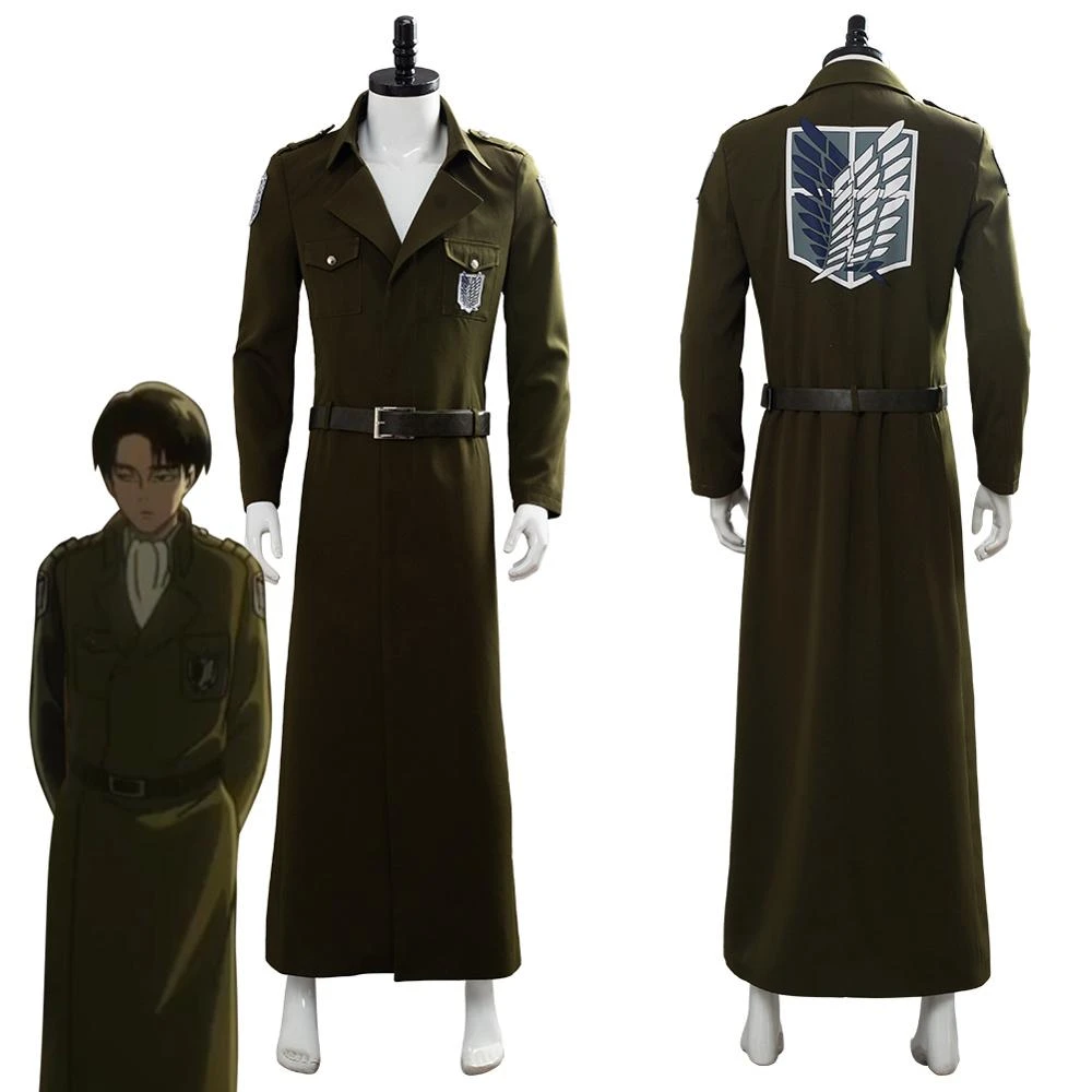 Attack on titan mid length trench coat Clearance