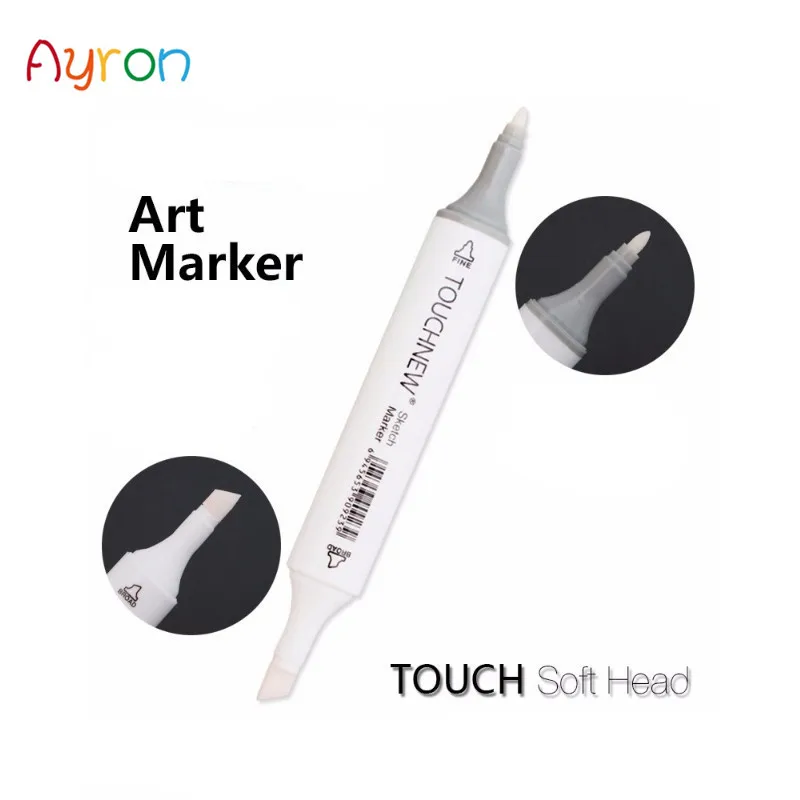1 шт.: TOUCHNEW 0# бесцветный блендер маркер зубная щетка с двумя головками c чернилами на спиртовой основе набор маркеров для эскизов для художник манга-арта