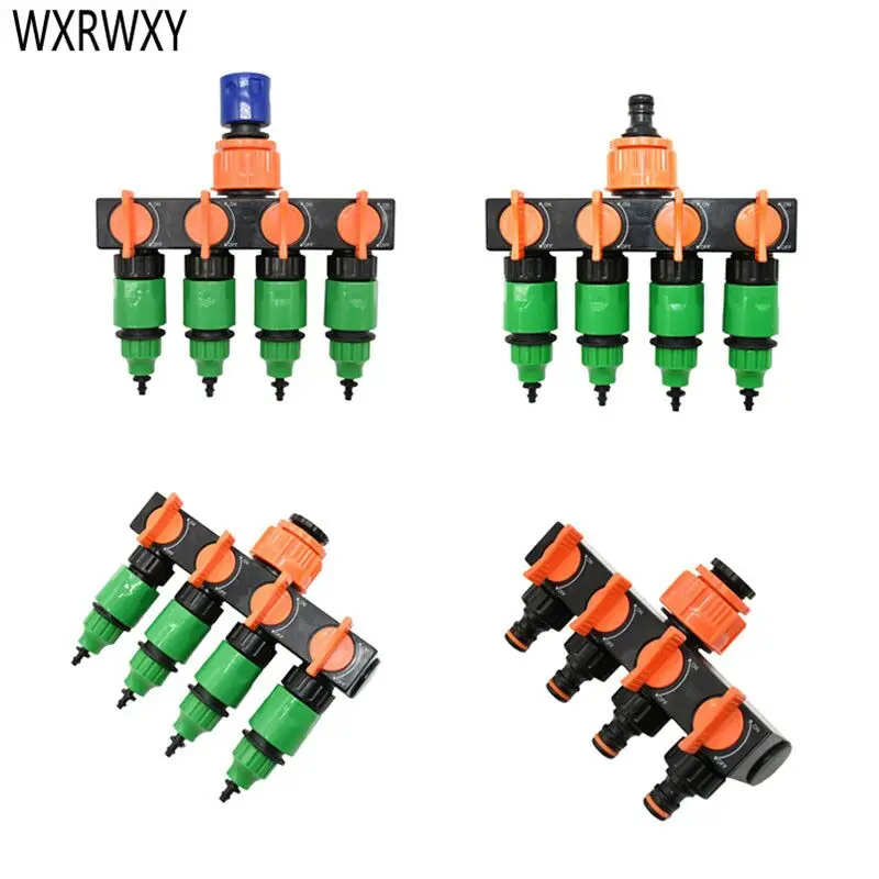 Капельного полива и орошения 1/4 дюймовый для садового шланга делитель воды 4 Коснитесь сад крана 8/11 4/7 шланг адаптер для орошения краны-1 шт