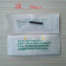 50 шт Одноразовые стерилизованные иглы для бровей и татуировка губ 3R профессиональные перманентные иглы для макияжа