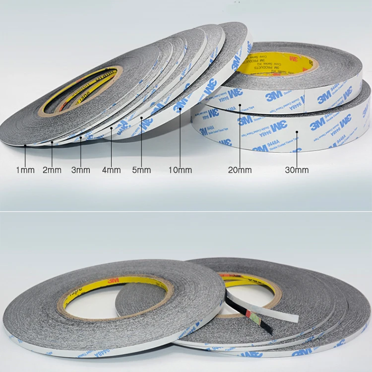 3M 9448A черная высокотемпературная двухсторонняя тканевая лента для мобильного телефона сенсорный экран ЖК-панель отображения 2 мм 3 мм 4 мм 5 мм~ 100 мм x 50 м