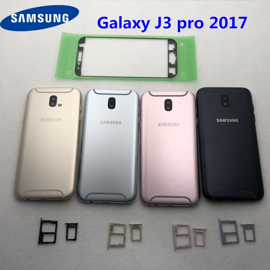 For Samsung Galaxy J3 Pro J3 17 J330g Battery Cover Housing Back Cover Case Rear Door J330 J330f Original Aluminum Back Cover Phone Case Covers Aliexpress