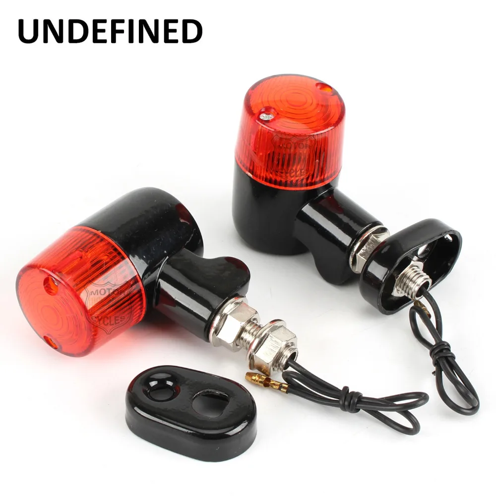 

Universal Retro Vintage Motorcycle Turn Signal Indicator Light Old School Round Blinker Lamp Bulb For Chopper Bobber Custom 10mm