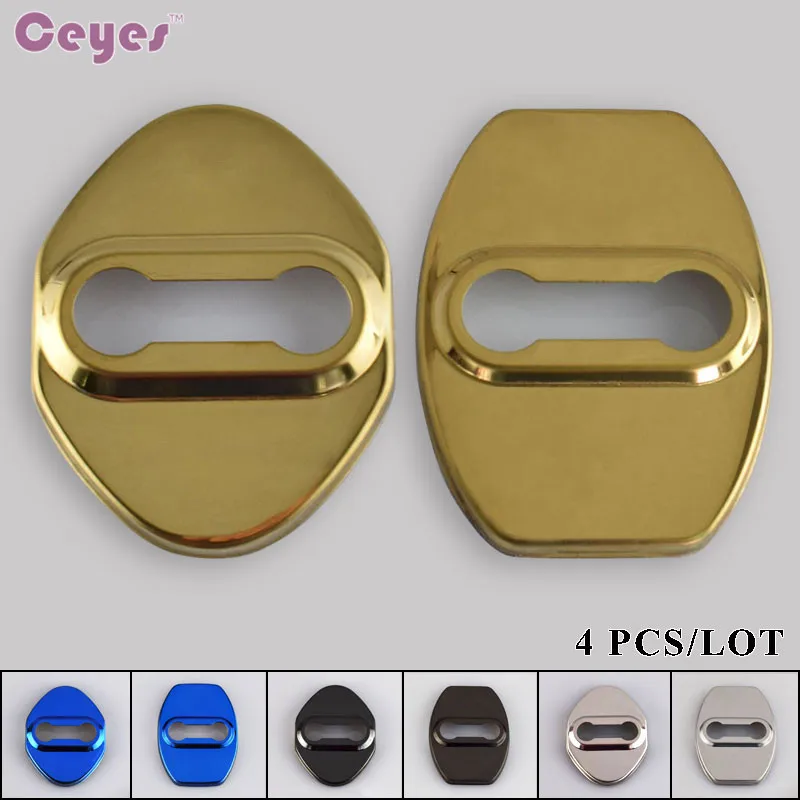 

Ceyes Car Styling Door Lock Cover Car Emblems Case For Honda Mugen Power Civic Accord Toyota CHR Alphard Accessories Car-Styling