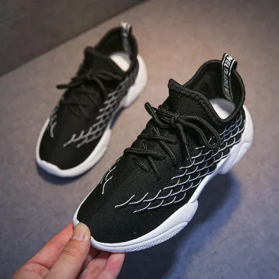2019 New Spring Children Flyknit Sneakers For Boys Girls Breathable Trainers Kids Summer Comfortable Shoes