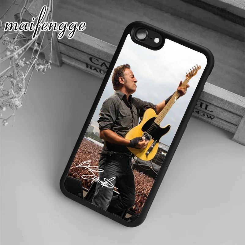 

maifengge Bruce Springsteen signed Case For iPhone 6 6S 7 8 Plus X 5 5S SE Case cover for Samsung S5 S6 S7 edge S8 Plus shell