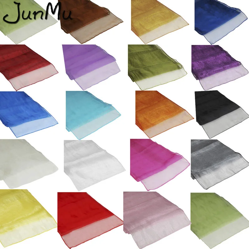 Multicolor 30cm*275cm Sheer Organza Fabric Organza Table Runner Chair Sash Bows For Wedding Party Birthday Xmas Decor Multicolor 30cm*275cm Sheer Organza Fabric Organza Table Runner Chair Sash Bows For Wedding Party Birthday Xmas Decor