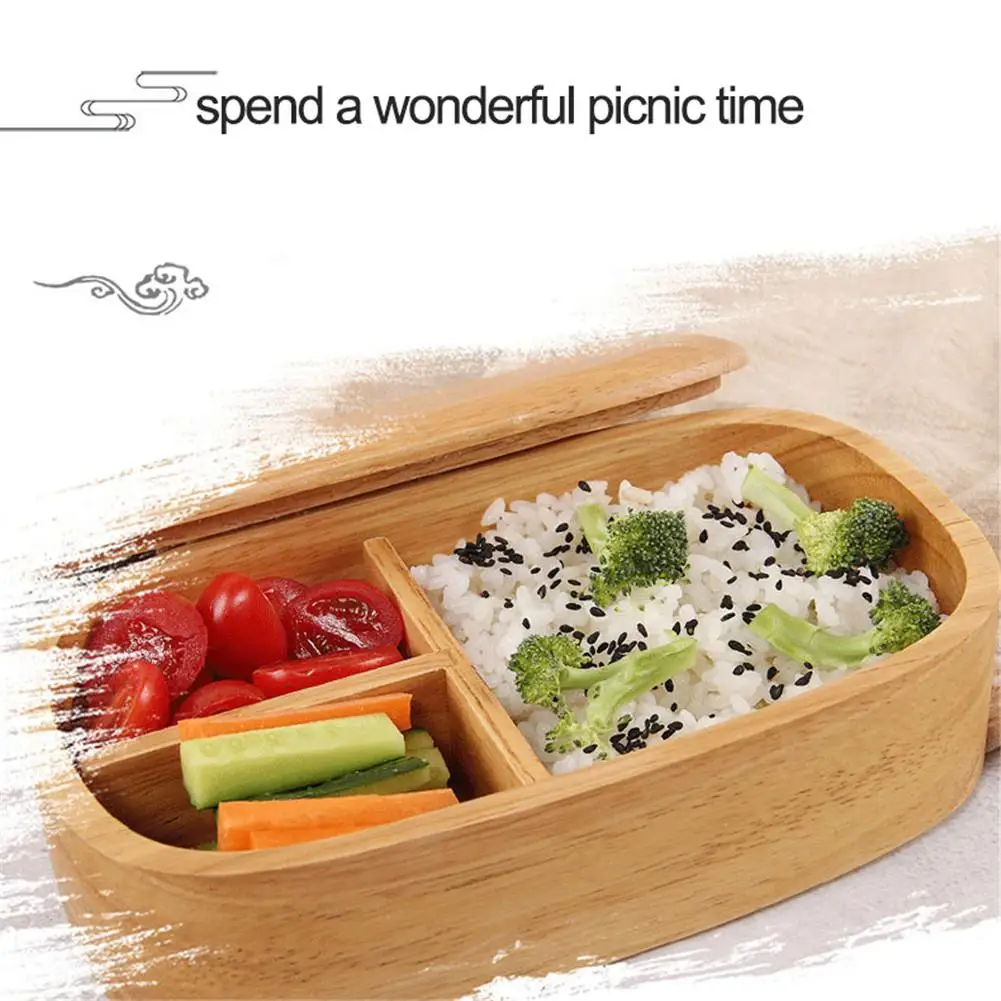 

Wooden Bento Boxes, Vintage Traditional Natural Square Wooden Lunch Food Containers, Lunch Storage Box For Men And Women - 1pcs
