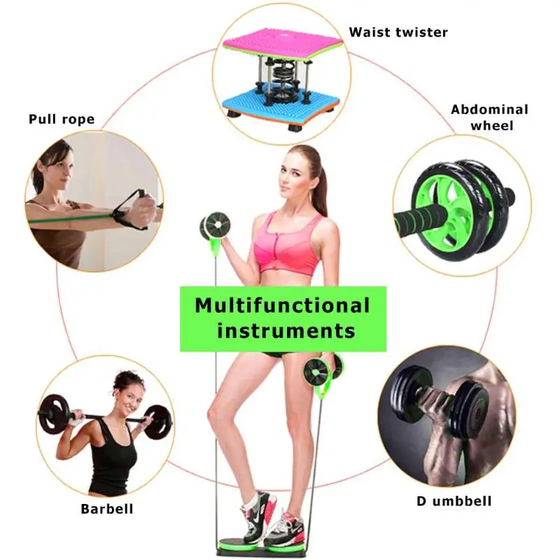 رياضة العضلات معدات التمرين معدات لياقة بدنية منزلية مزدوج عجلة البطن الطاقة عجلة Ab الأسطوانة رياضة الرول المدرب التدريب
