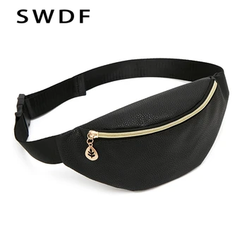 

SWDF Holographic Black Designers Fanny Pack Women's Purse High Quality Female Waist Bag Fashion Chest Crossbody Belt Bag Kidney