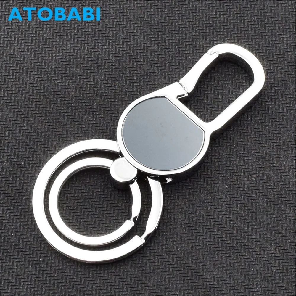 Double Rings Car Key Ring Fashion Metal Keychain Creativity Men Women