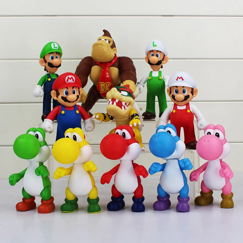 8 ~ 15 см Супер Марио ПВХ фигурка Женская Луиджи Ослик Kong|donkey kong|super mariomario luigi |