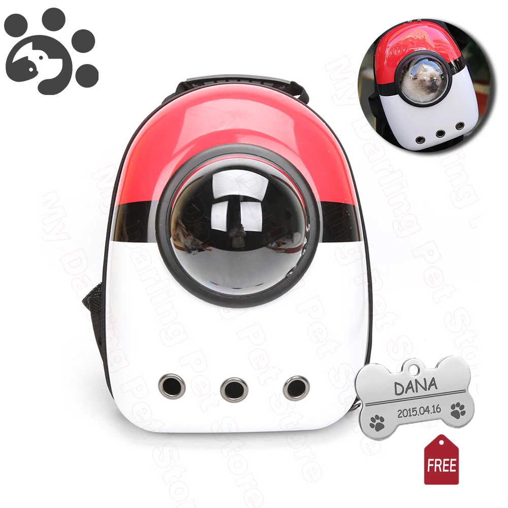 Pokemon Cat Bags for Pet Cats Backpack Window Bag Cat Carrier Capsule