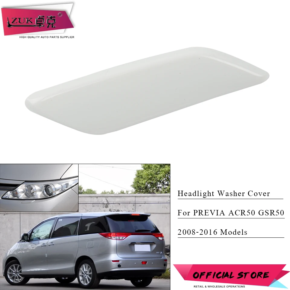 

ZUK Headlight Headlamp Washer Nozzle Cover Water Spray Jet Cap For TOYOTA PREVIA TARAGO 2008 2010 2011 2012 2013 2014 2015 2016