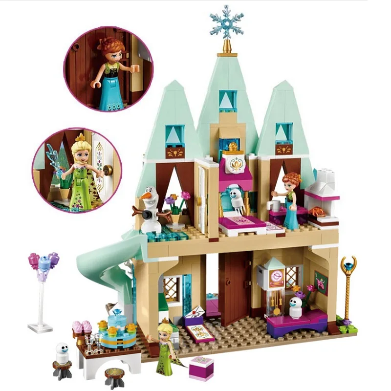 

Building Blocks Castle Blocks Elsa Ice Castle Princess for Girl Educational Toys Christmas Birthday Gifts for Children JG303