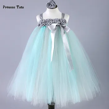 

Handmade Girl Princess Tutu Dress Baby Tulle Wedding Flower Girl Dress Kids Pageant Birthday Bridesmaid Party Gown Dresses 2-14Y