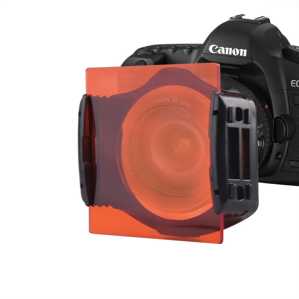 Capsaver камера квадратный объектив фильтр комплект оранжевый желтый коричневый сплошной цвет Градуированный Кофе Цвет Набор для Cokin P серии с тканью
