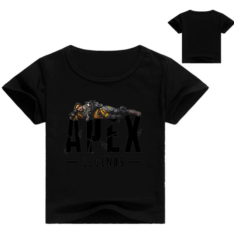 DLF, для детей возрастом от 2 до 16 лет Apex футболка Mobile Legends Рубашка с короткими рукавами футболка Топы игра печати логотипа «Тройка», футболки Футболка для маленькой девочки в стиле «хип-хоп» в уличном стиле