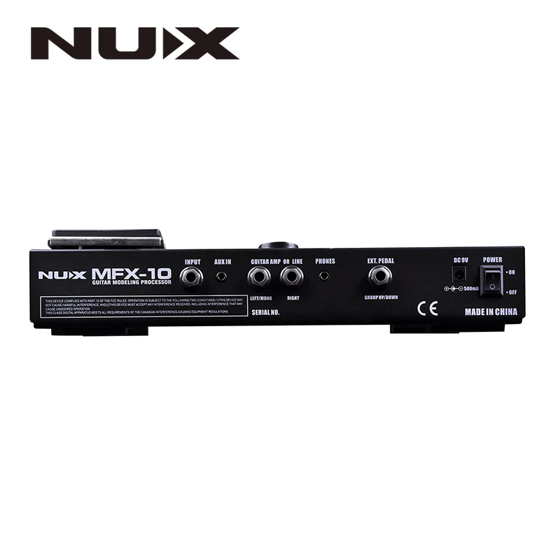 NUX MFX-10 мульти-процессор эффектов гитарная педаль, 55 типов эффектов, AUX-in, ЖК-дисплей