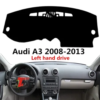 

TAIJS left hand drive car dashboard mat for Audi A3 2008-2013 Polyester Fiber Auto dashboard cover protective rug for Audi A3