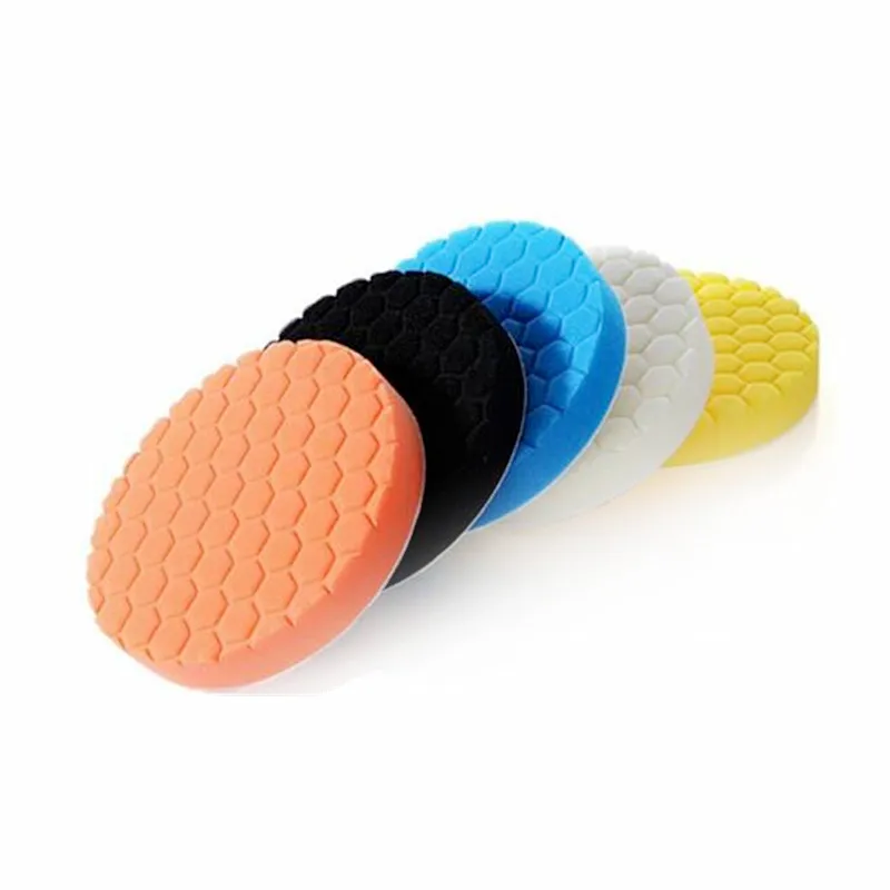 

3pcs 3/4/5/6/7 inch Car Sponge Polishing Pad Set Hexagonal Sponge Buffing Polishing Pad Kit For Wheel Polisher Buffer