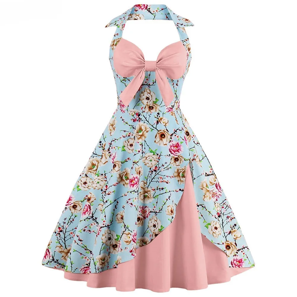 ZAFUL-New-Women-Vintage-Dress-Plus-Size-Ball-Gown-Floral-Print-Pin-Up-Summer-Dress-60s (2)_conew1