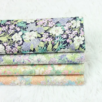 

half yard thin cotton fabric with garden small flower print, handmade DIY garment dress baby sewing tissue 100% cotton B448