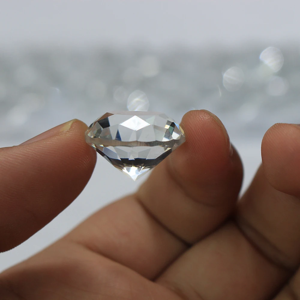 50pcs 18mm Clear Crystal Diamond Confetti Ornament Wedding Venue Decorations DIY 