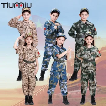 

Camouflage Suit Child Student Military Training Fireman Arms Male Girl Uniform Militar Askeri Malzeme Multicam Roupas Masculinas