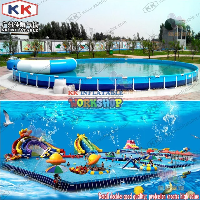 KK Portable 0.9mm PVC frame round swimming pool 1