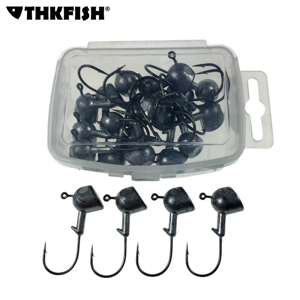 THKFISH Fishing Jig Heads 15pcs 3.5g 7g 10g stand up barb Bait holder