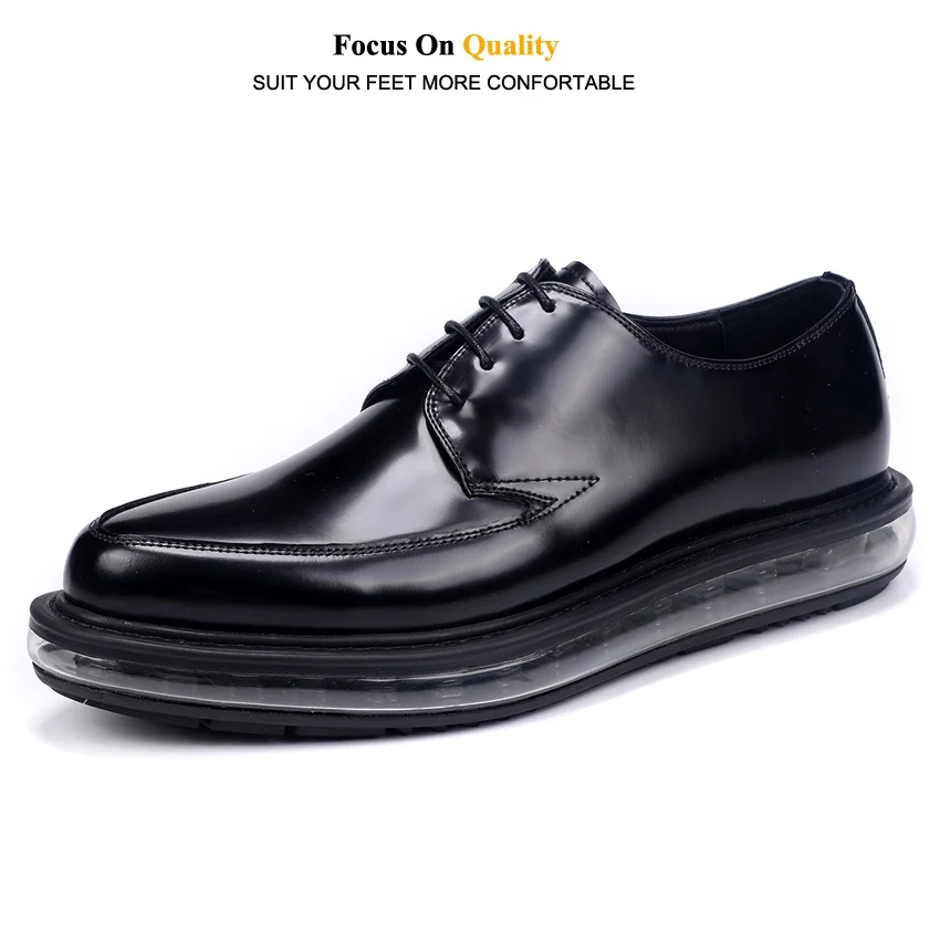 Мужская обувь в деловом стиле наивысшего качества ручной работы в стиле дерби; удобная обувь из натуральной кожи с круглым носком; мужская обувь на плоской платформе; YMX530