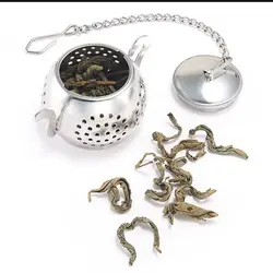 Нержавеющая сталь свободные чай горшок форма держатель чайных листьев с лоток прекрасный удобный специй питьевой фильтр травяной фильтр