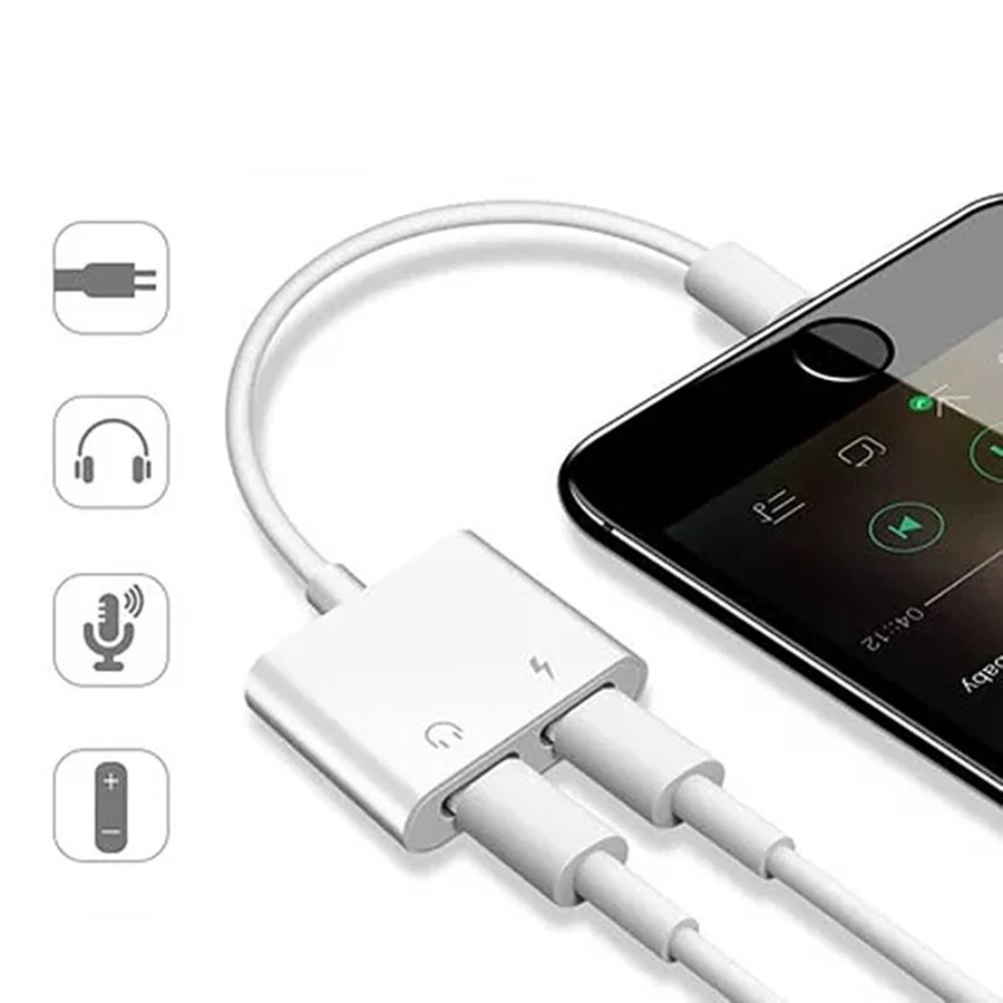 HORUG Charger Audio Headphone Adapter For iPhone 7 8 Plus X AUX Adapter For Lightning To 3.5mm Adapters Headphone Jack Cable