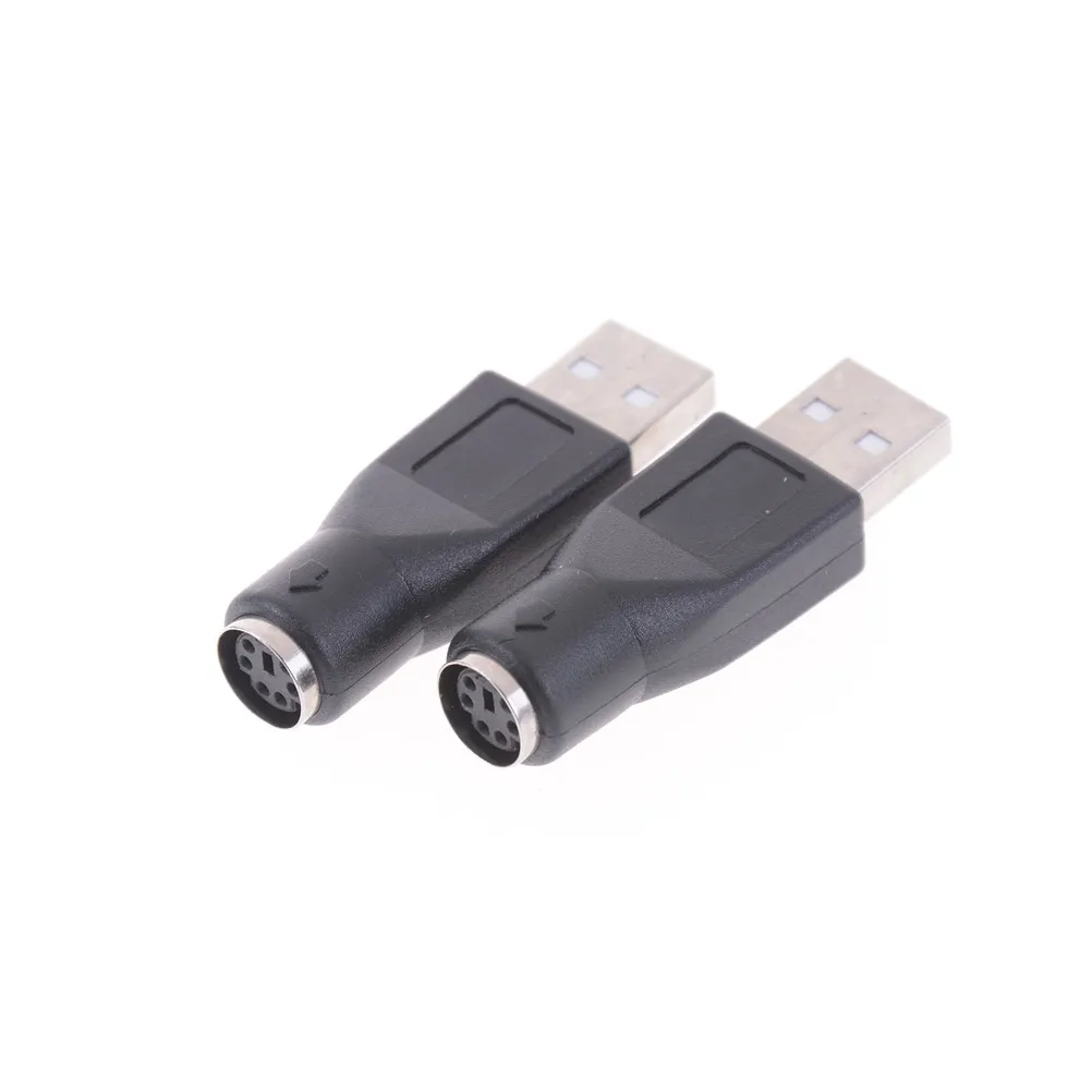 2 шт./лот USB штекер для PS2 гнездовой кабель адаптер конвертер компьютеров ПК