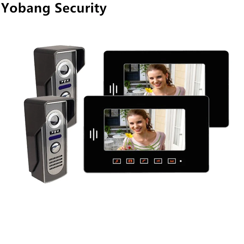 Yobang Security 7" Touch Screen Indoor Color Monitor Video Phone Video