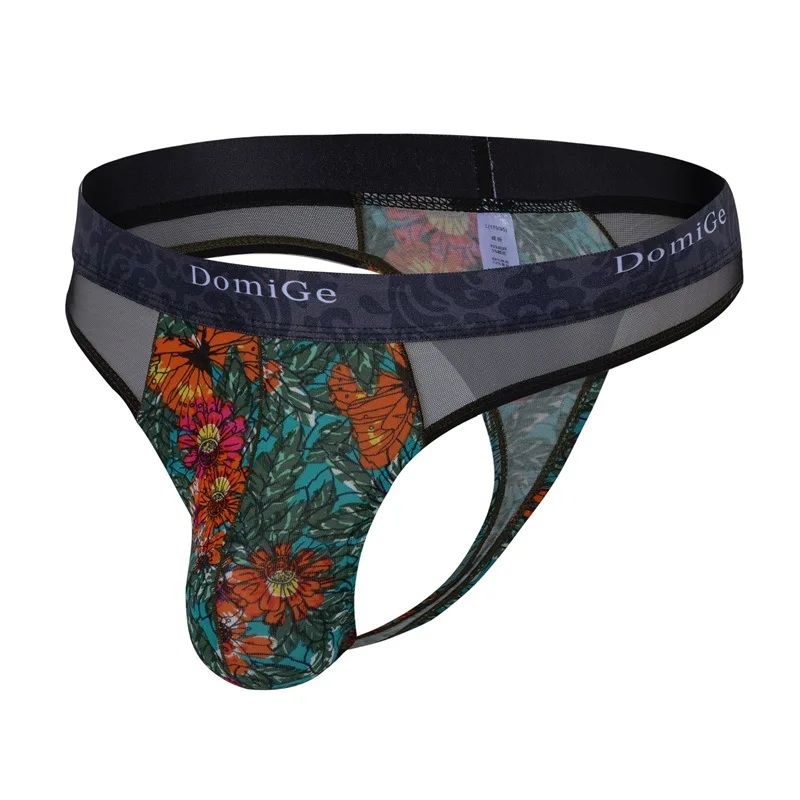 

new Men's Cut Slim Thong Underwear Tangas Hombre Printed Male Thong Back G String Swim Jockstrap mens underwear gay