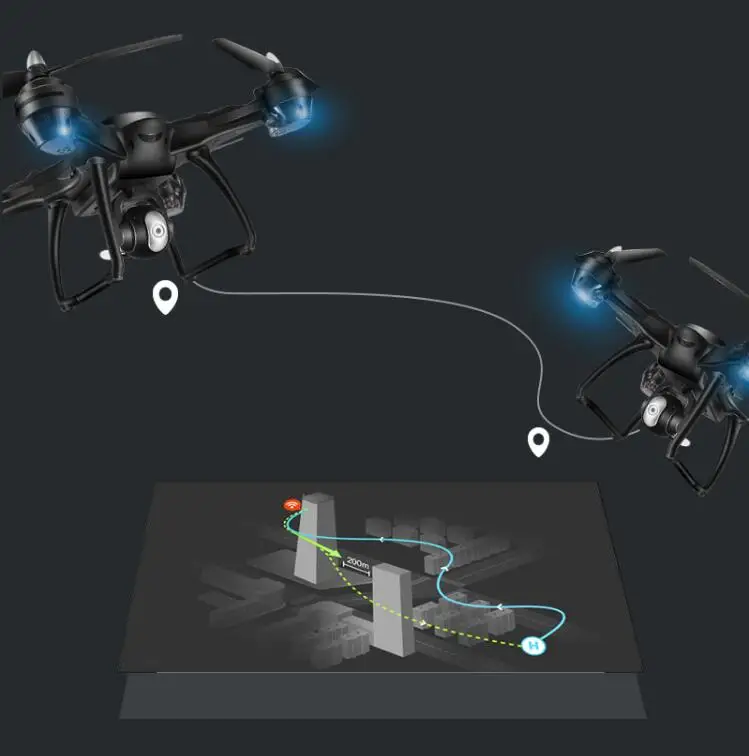 Big GPS Helicoper 50CM 500M 4K 1080P Camera Smart Low-Power Return Follow Me WIFI FPV RC Dron GPS Quadcopter PK X8PRO Add Bag