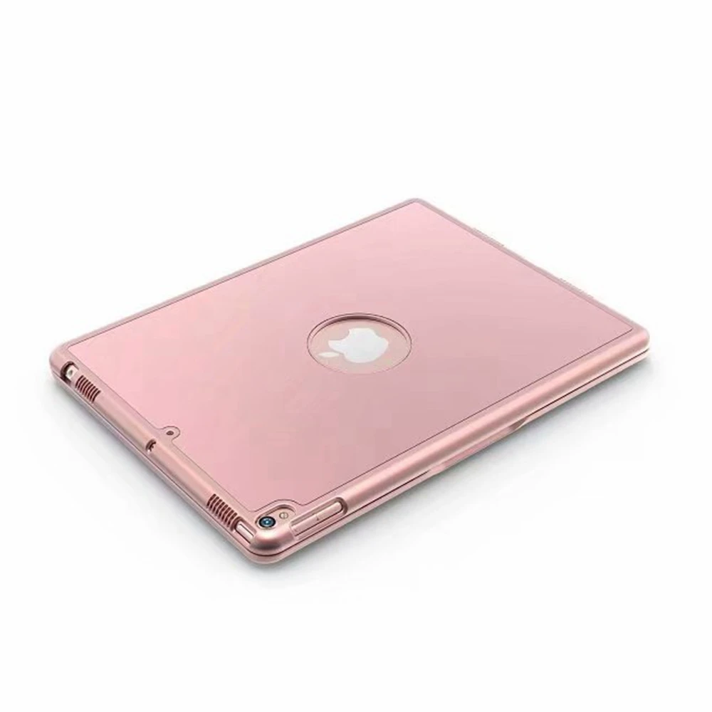 Беспроводная Bluetooth клавиатура складная 7 цветов с подсветкой флип чехол для Apple iPad Air 3 Pro 10,5 A1701 A1709 - Цвет: Rose Gold