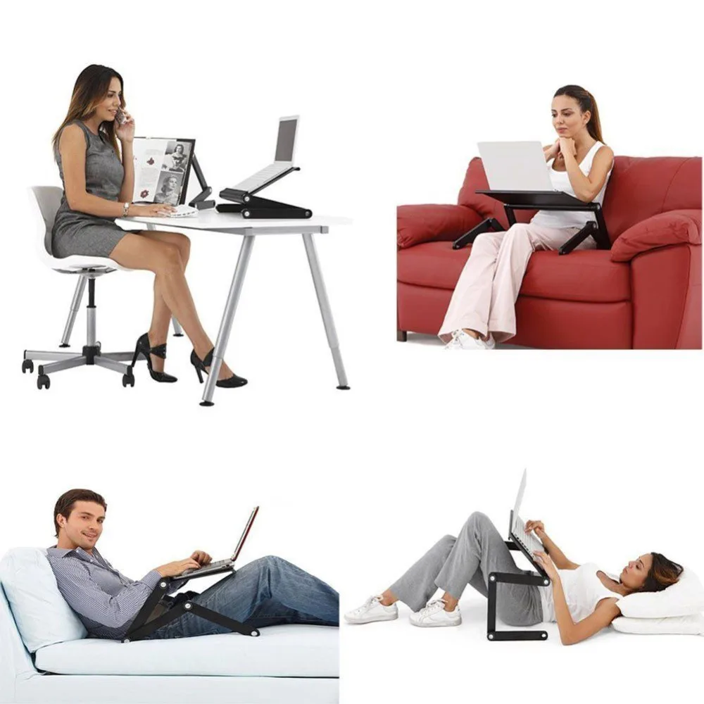 Adjustable Aluminum Laptop Desk Ergonomic Portable TV Bed Lapdesk Tray PC Table Stand Notebook Table Desk Stand With Mouse Pad Adjustable Aluminum Laptop Desk Ergonomic Portable TV Bed Lapdesk Tray PC Table Stand Notebook Table Desk Stand With Mouse Pad