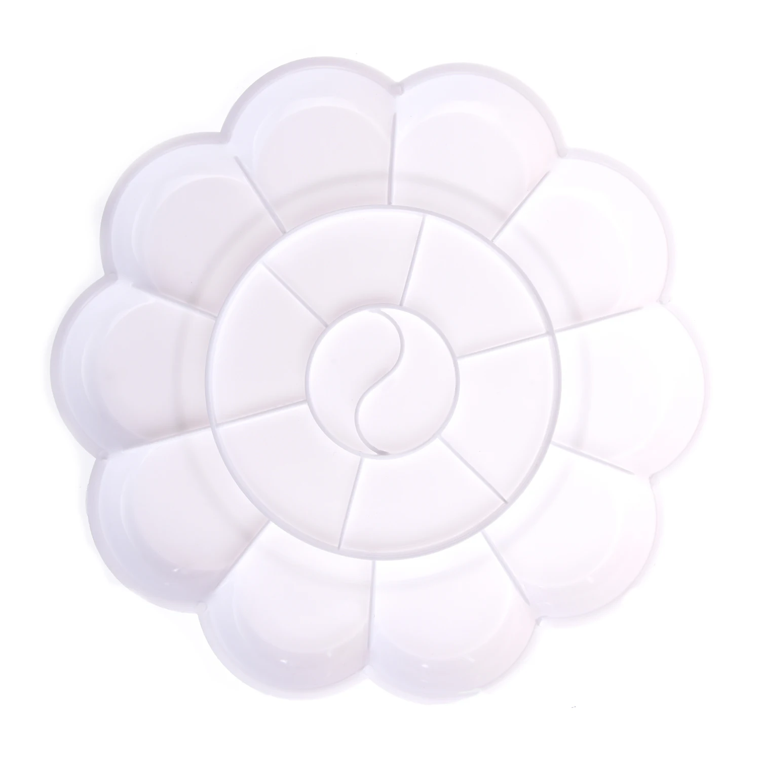 

NEW White Plastic 18 Compartments Watercolor Paint Tray Mixing Palette