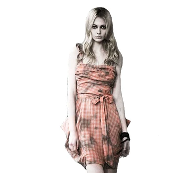 

Punk Sexy Summer Plaid Womens Casual Dress Sleeveless Gothic Halter Bow Dress Spaghetti Strap Dresses