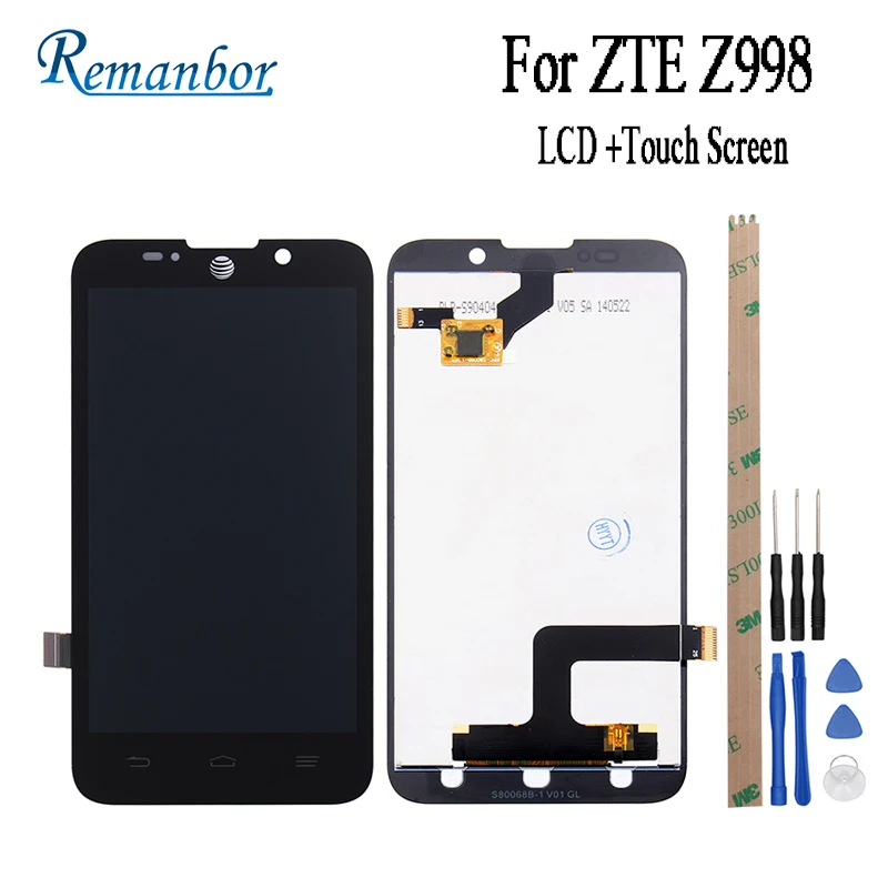 

Remanbor For ZTE Z998 LCD Display and Touch Screen 4.5'' Assembly Mobile Phone Accessory For ZTE Z998 Repair Parts+Tools+Tapes